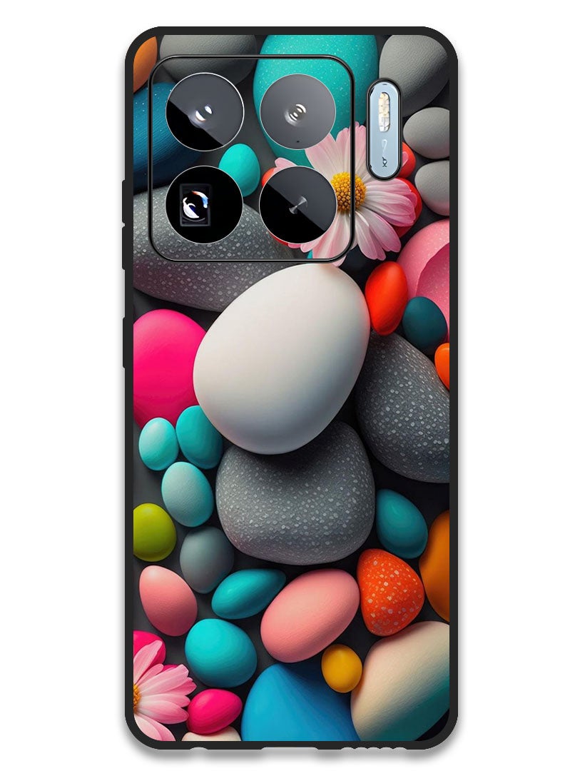 Theodor Case Compatible with Xiaomi 15S Pro 6.73 Inch Protection Shockproof Bumper Cover Colourful Stones - Image 1