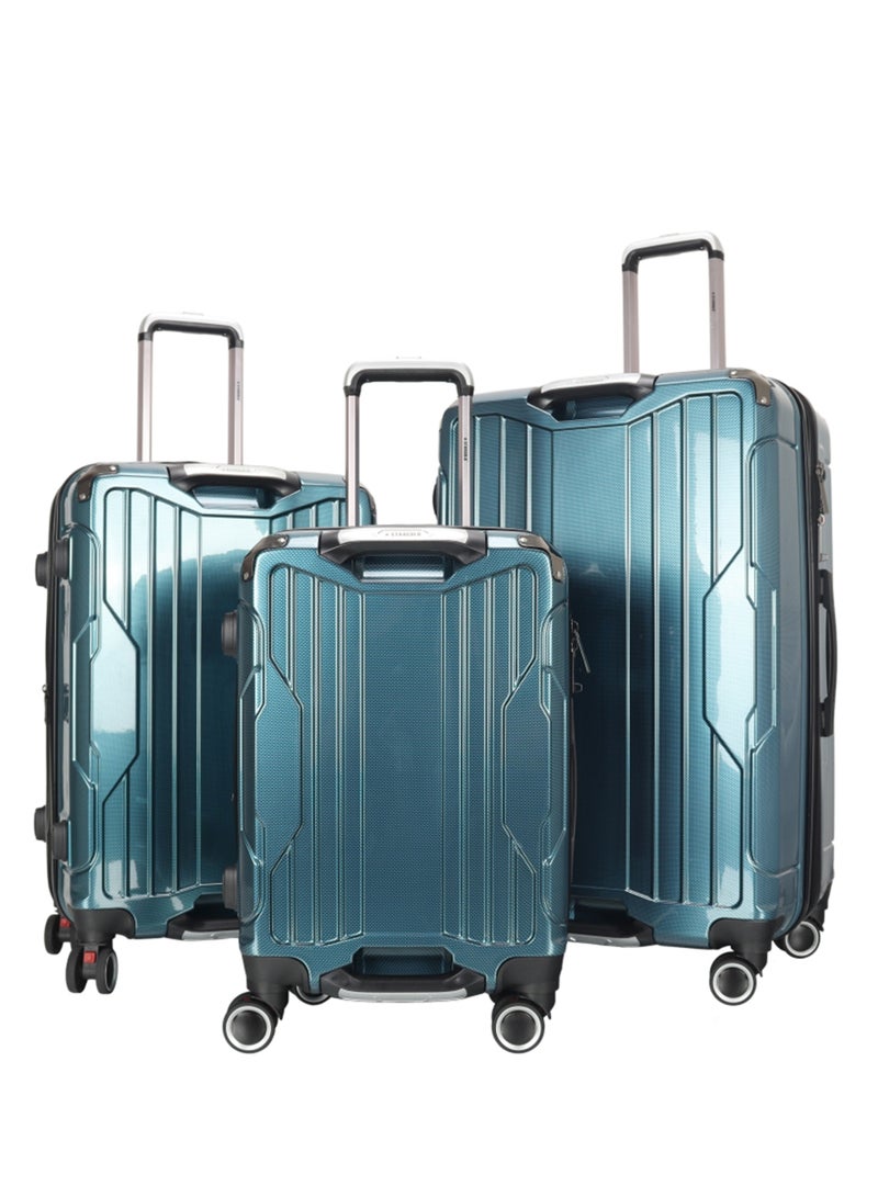ستارجولد طقم حقائب سفر بعجلات من 3 قطع TPC عجلات جانبية صلبة مع قفل TSA - Image 1