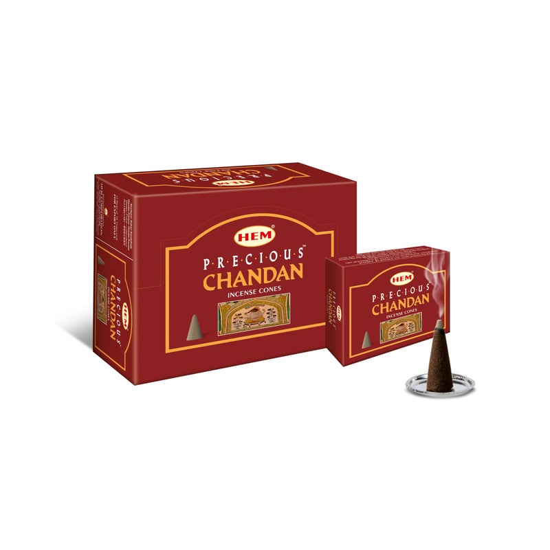 HEM Precious Chandan Fragrance Incense Cones | Agarbatti for Home Freshness, Positive Energy & Yoga Meditation | Pooja Item for Home | Burning Time - 25-30 Minutes | Handcrafted | Low Smoke |120 cones - Image 5