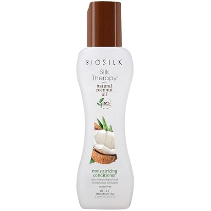 BIOSILK SILK THERAPY WITH COCONUT OIL MOISTURIZING CONDITIONER BY FOR UNISEX - 2.26 OZ CONDITIONER - Image 1
