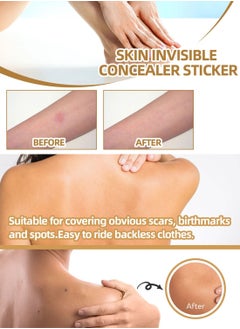 Jaysuing Scars Cover Up Sticker for Tattoos Acnes Birthmarks and Tags Natural Invisible Silicone Material Breathable Waterproof Sweat-proof Fake Skin Concealing Patch (60 PCS)  - Image 3