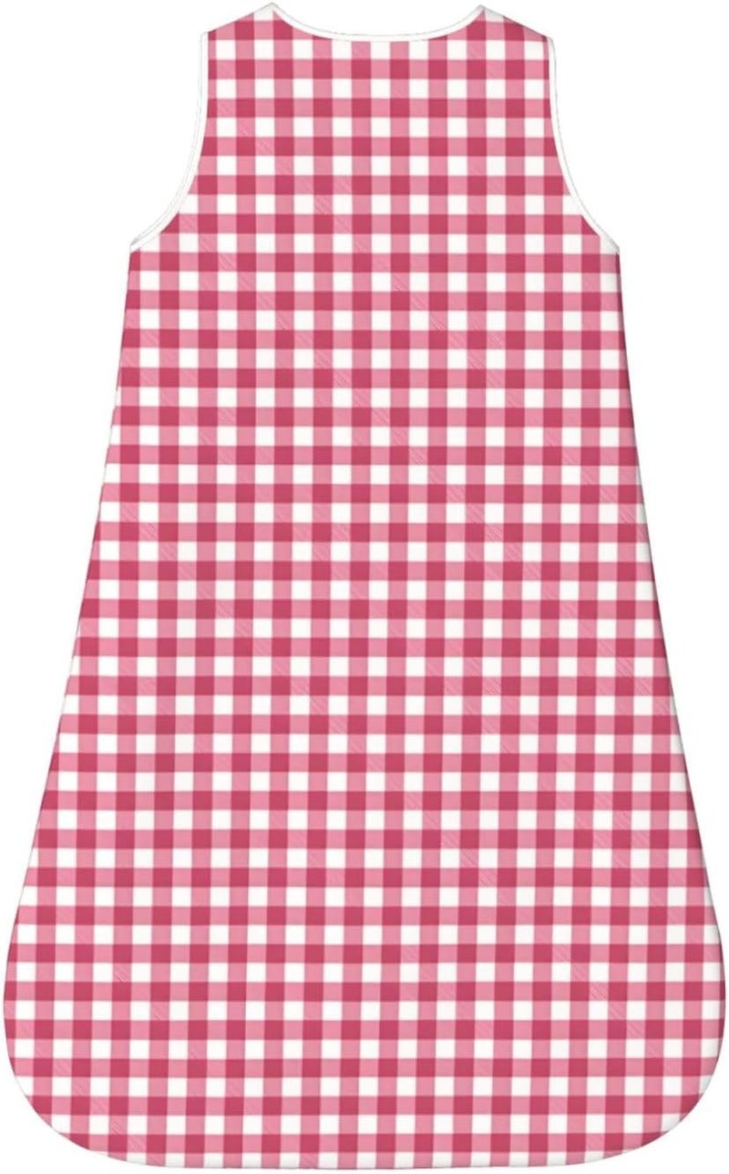 Classic Red Gingham Plaid Pattern Baby Wearable Blanket Infant Boys Girls Sleeping Bags for Newborn Large - Image 2