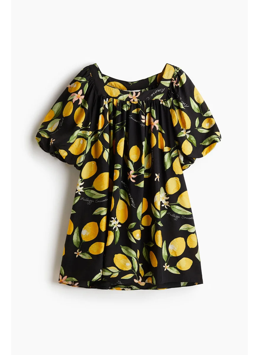 H&M Balloon-Sleeved Tunic Dress