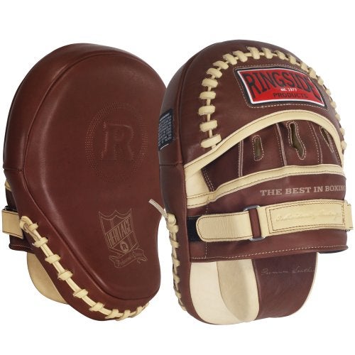 Ringside Heritage Panther Genuine Leather Boxing MMA Punch Mitt Tan 15Ounce