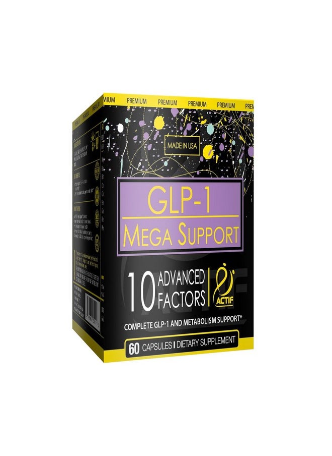 Actif - ACTIF GLP-1 Mega Support with 10 Advanced Weight Factors and Probiotics, GLP-1 Activator and Metabolism Support, Non GMO, Made in USA, 60 Count - Image 1