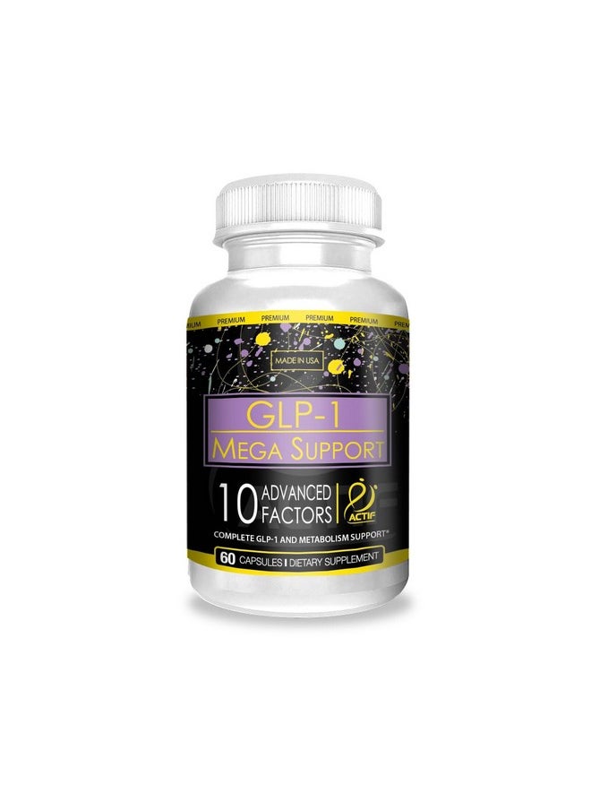 Actif - ACTIF GLP-1 Mega Support with 10 Advanced Weight Factors and Probiotics, GLP-1 Activator and Metabolism Support, Non GMO, Made in USA, 60 Count - Image 1