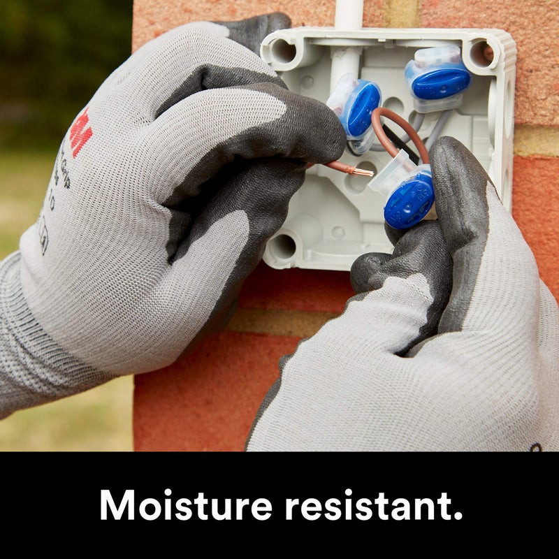 3M Scotchlok Electrical IDC (Insulation Displacement Connector) 314-BOX, Pigtail, Self-Stripping, Moisture-Resistant, Blue, 22-14 AWG (solid/stranded), Pack of 50 - Image 3