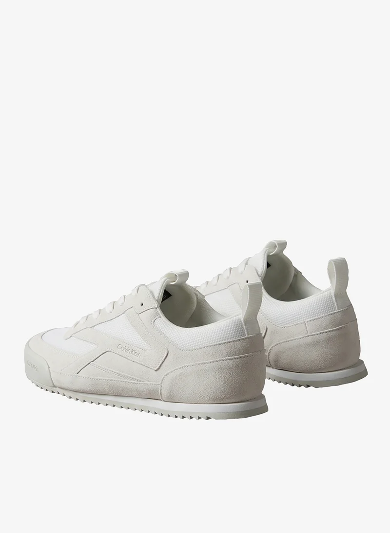 Calvin Klein Triple Bright White Low-Profile Suede Sneakers for Men | Best Price UAE
