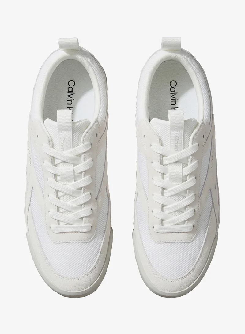 Calvin Klein Triple Bright White Low-Profile Suede Sneakers for Men | Best Price UAE
