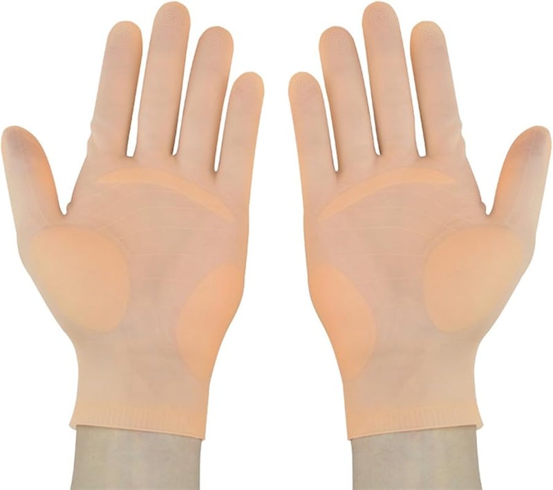 Reusable Waterproof Orange Silicone Gloves For DIY Jewelry Making Crafts And Work - Image 1