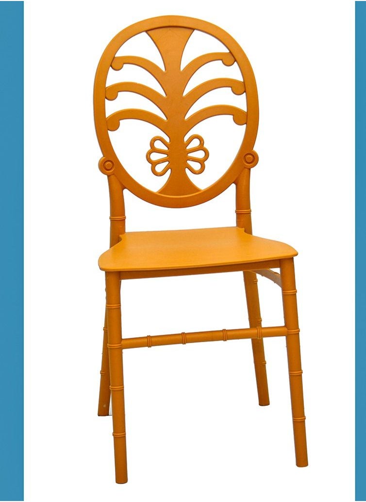 KARNAK - Karnak Party Dinning Chair Plastic for Indoor, Party And Outdoor Modern Dining Room HDC-14 (Golden) - Image 1