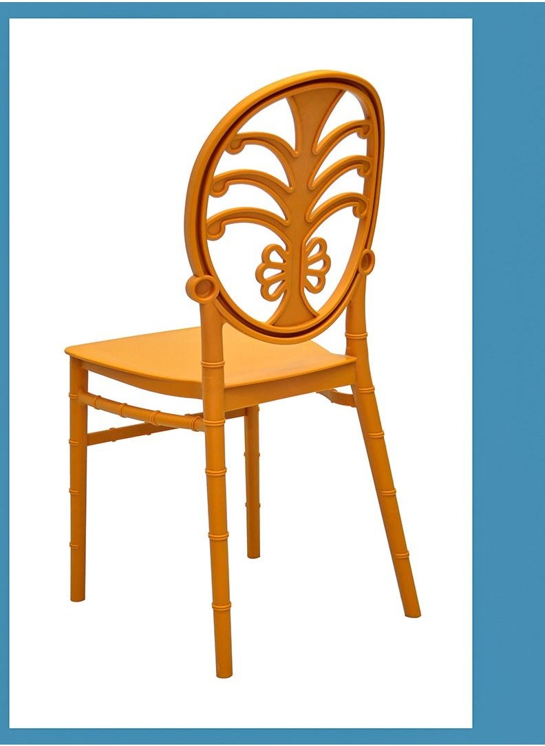 KARNAK - Karnak Party Dinning Chair Plastic for Indoor, Party And Outdoor Modern Dining Room HDC-14 (Golden) - Image 1