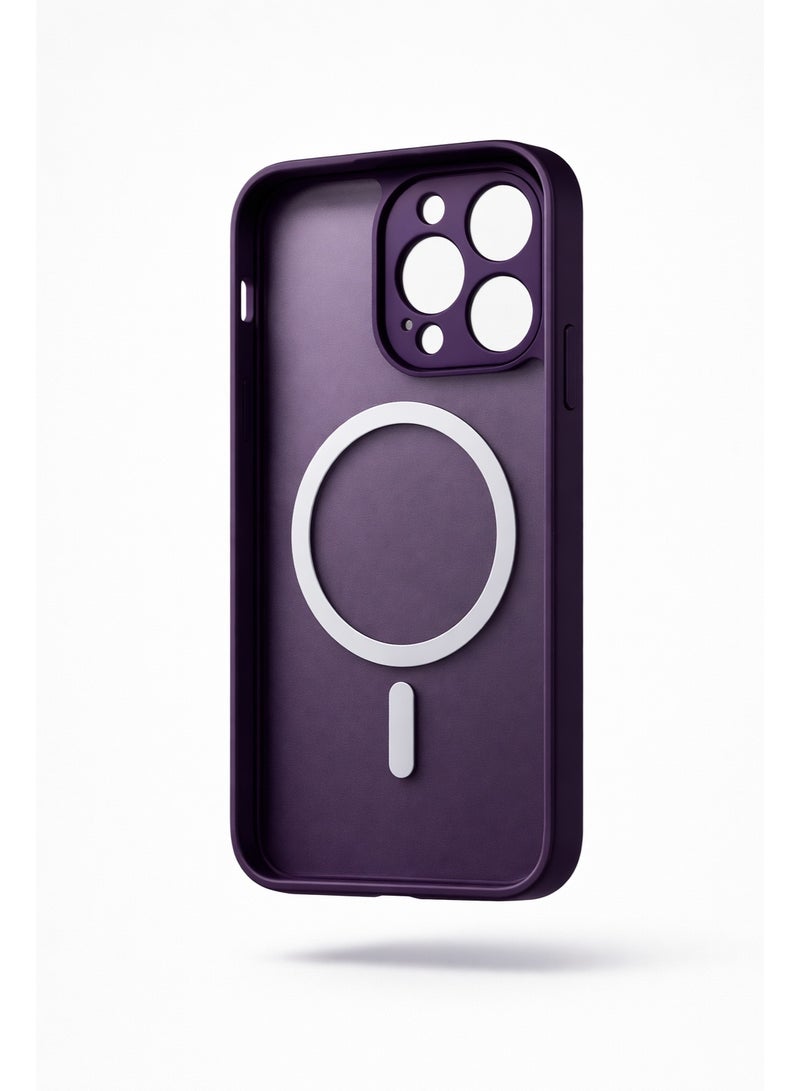 Magnetic Matte Case Compatible with iPhone 14 Pro Max 6.7-Inch – Purple - Image 2