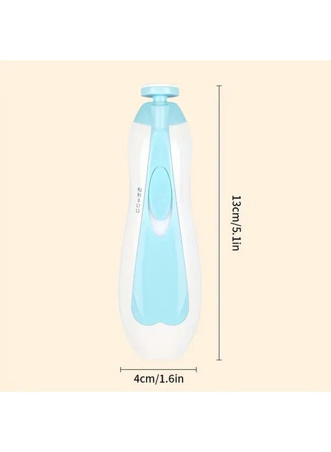 UniCherry 6 In 1 Electric Nail Trimmer Kit Blue With LED Light And 6 Grinding Pads - Image 3