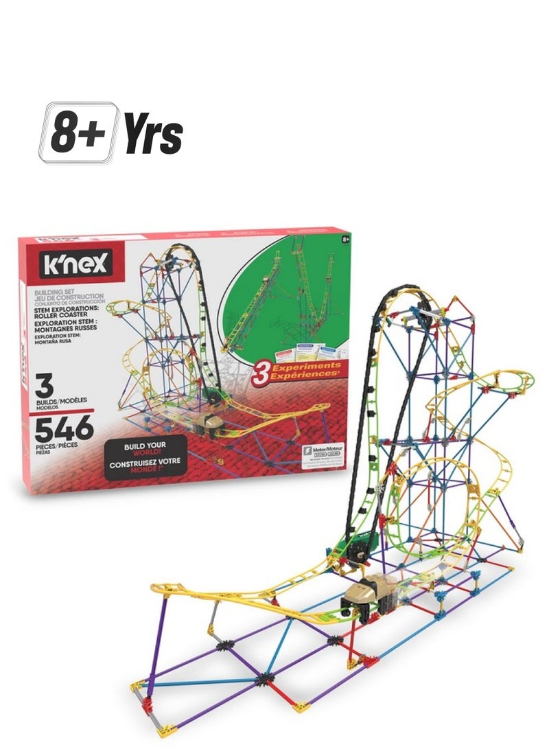 K'NEX Education - STEM Explorations: Roller Coaster Set ‚ 546 Pieces, Creative Building Set‚ Ages 8+ - Image 1