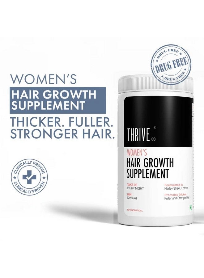 THRIVECO مكمل نمو شعر النساء من ThriveCo مع مستخلصات طبيعية | | فيتامين شعر شامل مع البيوتين، أوميغا 3، فيتامين E، أشواغاندا ومستخلصات طبيعية | أفضل مكمل لنمو الشعر للتحكم في تساقط الشعر، إعادة النمو وقوة البصيلات | خالي من الأدوية 100% | 60 كبسولة - Image 2