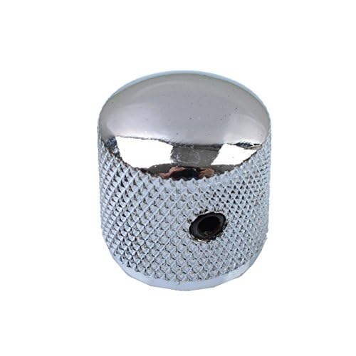 bouti1583 Metal Volume Tone Dome Tone Guitar Speed Control Knobs with Allen Keys Screws Set for Fender Strat Telecaster Gibson Les Paul Electric Guitar or Bass, Chrome Pack of 4 Pcs - Image 3