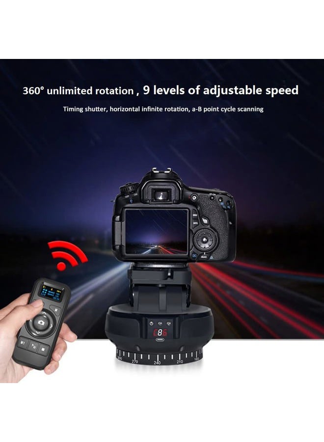 Mcoplus YT1200 Intelligent Rotation Remote Control Pan Tilt Head, Automatic Motorized Rotating Panoramic Head for Cameras/Smartphones (Limited Weight Under 1kg) - Image 2