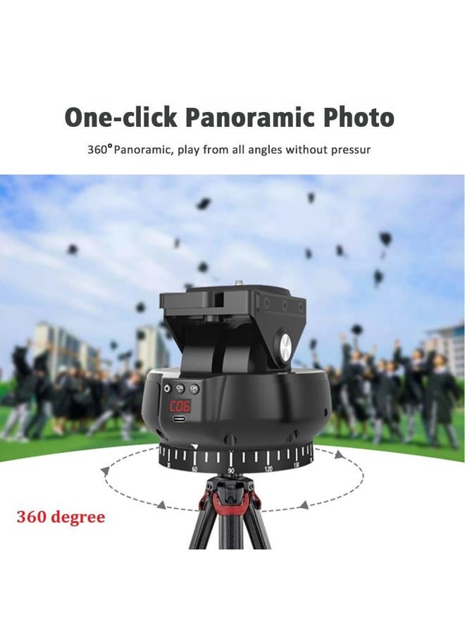 Mcoplus YT1200 Intelligent Rotation Remote Control Pan Tilt Head, Automatic Motorized Rotating Panoramic Head for Cameras/Smartphones (Limited Weight Under 1kg) - Image 3