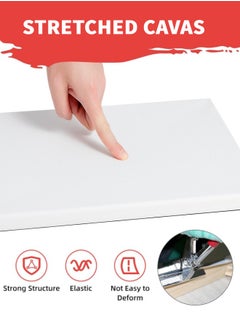 CHHQLZS 5 Pack 8x10 ini Canvas Boards for Painting, Blank Flat Canvas Panels Art Painting Supplies - Gesso Primed Cotton for Acrylic Oil Watercolor Tempera Paint  - Image 2