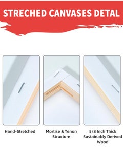 CHHQLZS 5 Pack 8x10 ini Canvas Boards for Painting, Blank Flat Canvas Panels Art Painting Supplies - Gesso Primed Cotton for Acrylic Oil Watercolor Tempera Paint  - Image 4