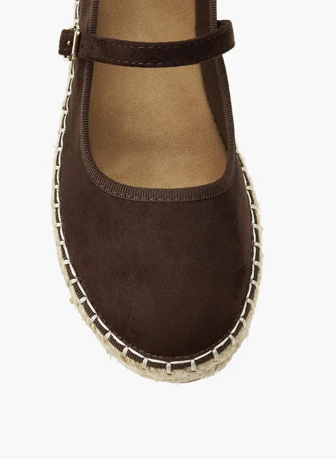 Peppermint BROWN Women Buckle Closure Espadrille Shoes for Women | Best Price UAE