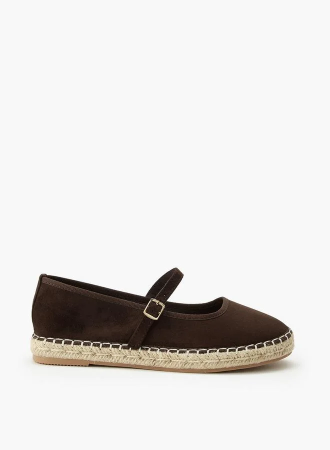 Peppermint BROWN Women Buckle Closure Espadrille Shoes for Women | Best Price UAE