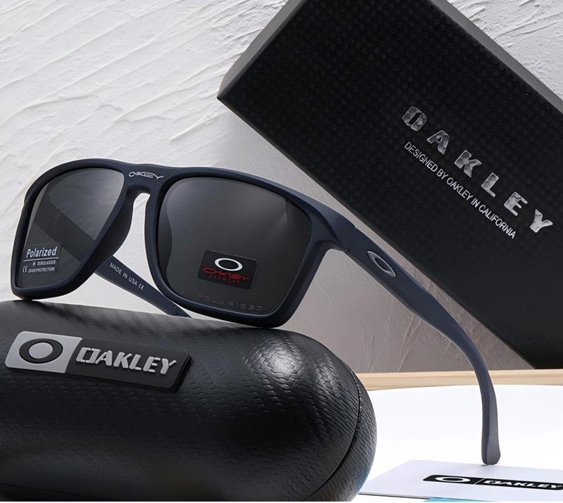 Oakley Classic Men's Sunglasses Blue Grey Square Polarized Sunglasses UV400 Driving Outdoor Shades - Image 1