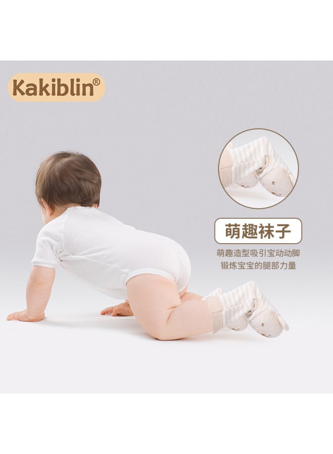 Kakiblin Organic Cotton Baby Animal Wrist Strap Baby Rattle Watch Strap Newborn Socks Socks Toys - Image 3