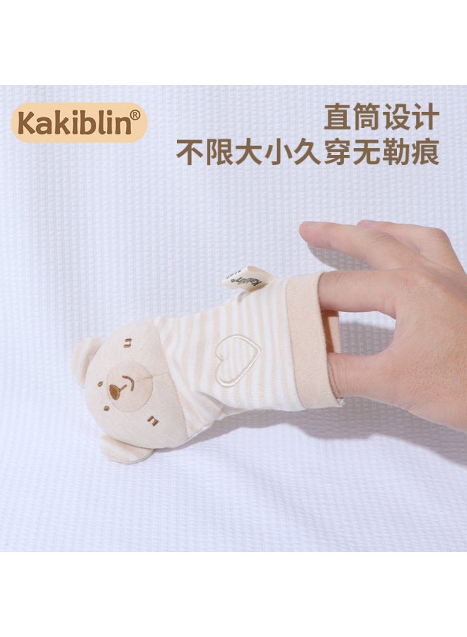 Kakiblin Organic Cotton Baby Animal Wrist Strap Baby Rattle Watch Strap Newborn Socks Socks Toys - Image 2