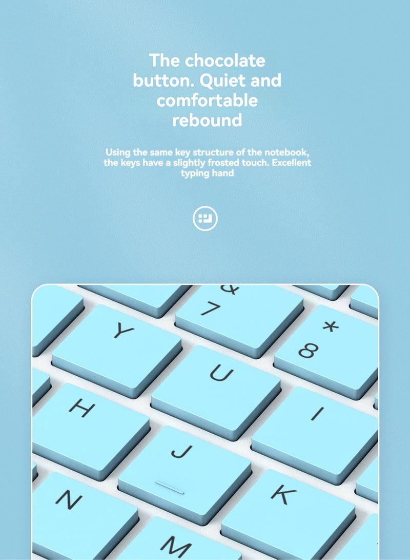 Wireless Bluetooth Rechargeable Keyboard, Multi-Device Universal  , Portable Keyboard, Suitable for iOS Android, Windows iPad, Tablets MacBook (Pink) - Image 5