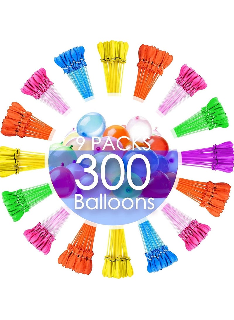 Generic - (300) Pcs Self-Sealing Fast Filling Balloons Water Balloons in 3 Refill Kits for Summer Beach Pool Toys Water Balloon Bombs Birthday Party Water Sprinkler Toys in Different Sizes - Image 1