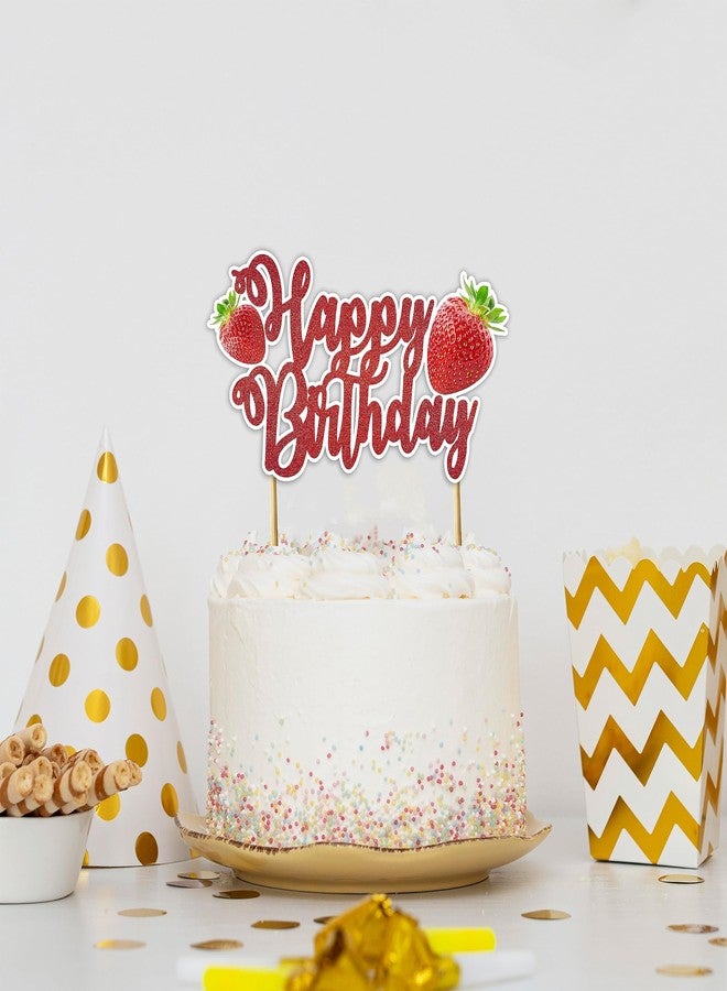 Seyal® Real Strawberry Happy Birthday Cake Topper - Image 5