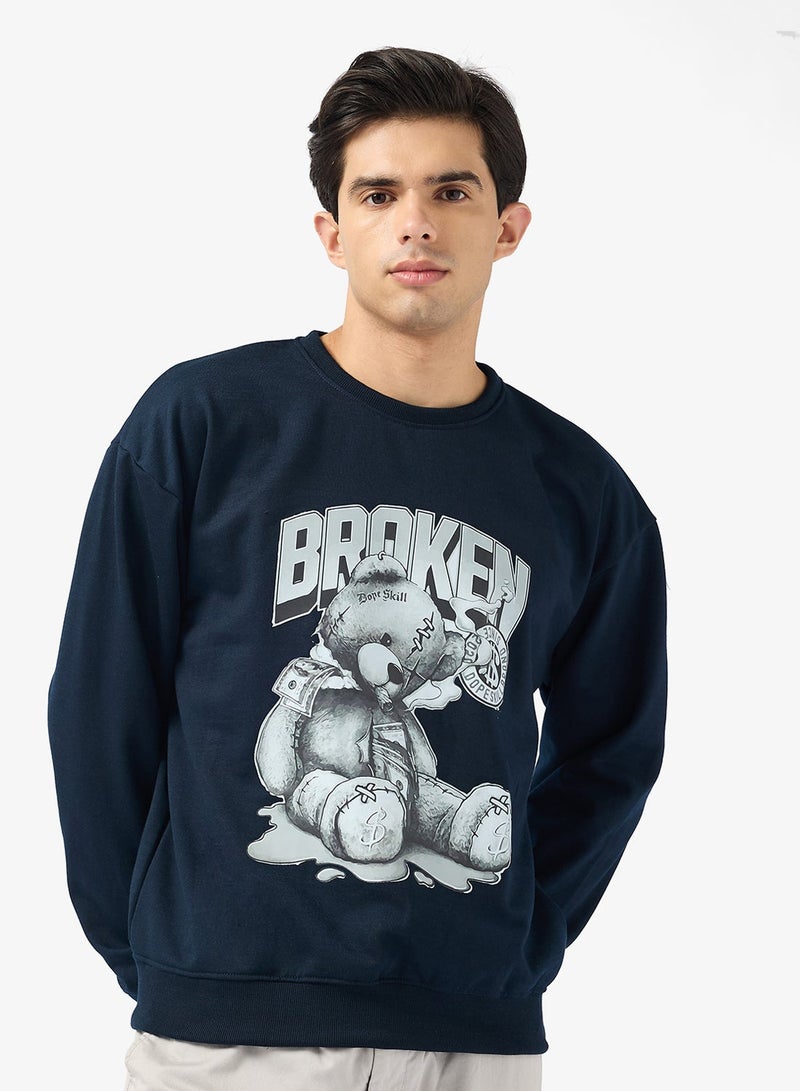 Seventy Five Graphic Crew Neck Pullover Sweatshirt - Image 3