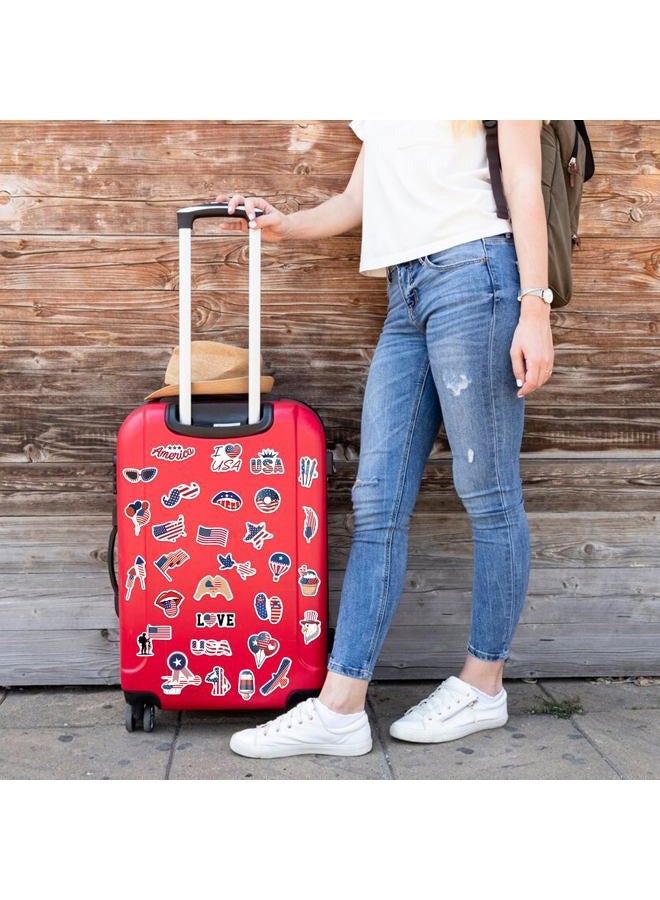 Robmoda 50 PCS American Flag Stickers for Water Bottle, USA Patriotic Aesthetics Waterproof Vinyl Laptop Decals, Phone Case Scrapbook Skateboard Luggage Teens Adults Activity Party Decor - Image 5