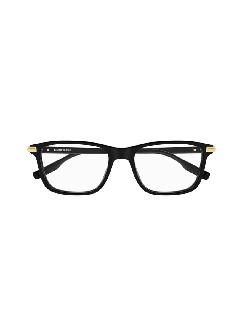 MONTBLANC Men's Rectangle Eyeglass Frame - MB0277O 001 52 - Lens Size: 52 Mm  - Image 2