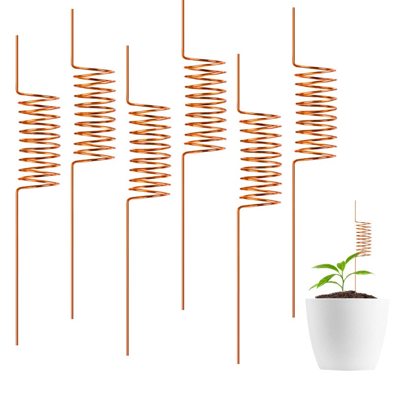 NACHLYNN 6 Pack Electroculture Plant Stakes Soft Copper Wire Long Copper Garden Stakes Electro Culture Gardening for Gardening Growing Plants and Vegetables - Image 1