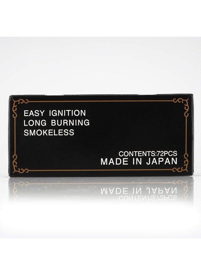 Blor Japan Coal For Incense Burner - Easy Ignition - (72 Pcs) Silver - Image 2