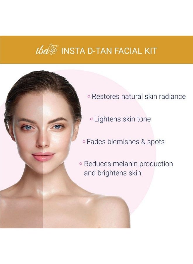 Iba Insta Dtan Facial Kit (6 Steps Single Use) L For Tan Removal And Glow L 6 Steps Single Use Kit L Salone Like Results  - Image 3