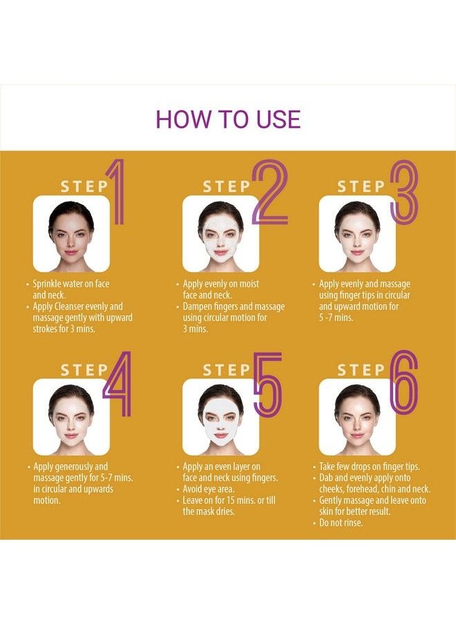 Iba Insta Dtan Facial Kit (6 Steps Single Use) L For Tan Removal And Glow L 6 Steps Single Use Kit L Salone Like Results  - Image 4