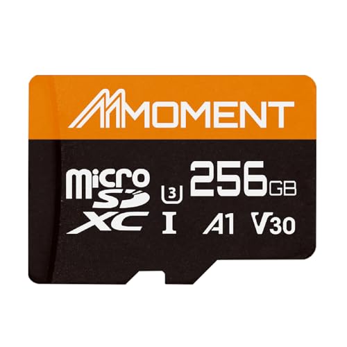 MMOMENT 256GB Micro SDXC Card, A1, UHS-I, U3, V30, Class 10 Compatible, Read Speed Up to 95 MB/s, Write Speed Up to 65 MB/s, SD Adapter Included