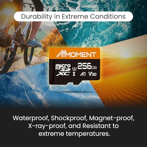 MMOMENT 256GB Micro SDXC Card, A1, UHS-I, U3, V30, Class 10 Compatible, Read Speed Up to 95 MB/s, Write Speed Up to 65 MB/s, SD Adapter Included - Image 5