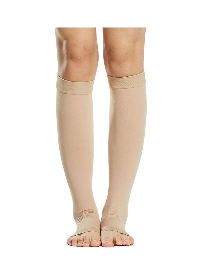 NIBEMINENT Unisex Open Toe Compression Stockings For Varicose Vein Swelling XL 24x2x15cm - Image 1