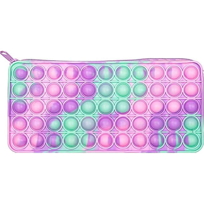 CRAZE PressNPop Pencil Case Press N Pop Fidget Toy Sensory Anti-Stress Toy for Children Adults Bubble Set Heart Shape Colourful Motifs Beautiful Colour Combinations - Image 5
