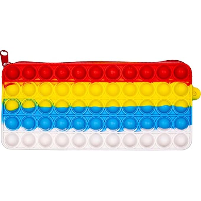 CRAZE PressNPop Pencil Case Press N Pop Fidget Toy Sensory Anti-Stress Toy for Children Adults Bubble Set Heart Shape Colourful Motifs Beautiful Colour Combinations - Image 3