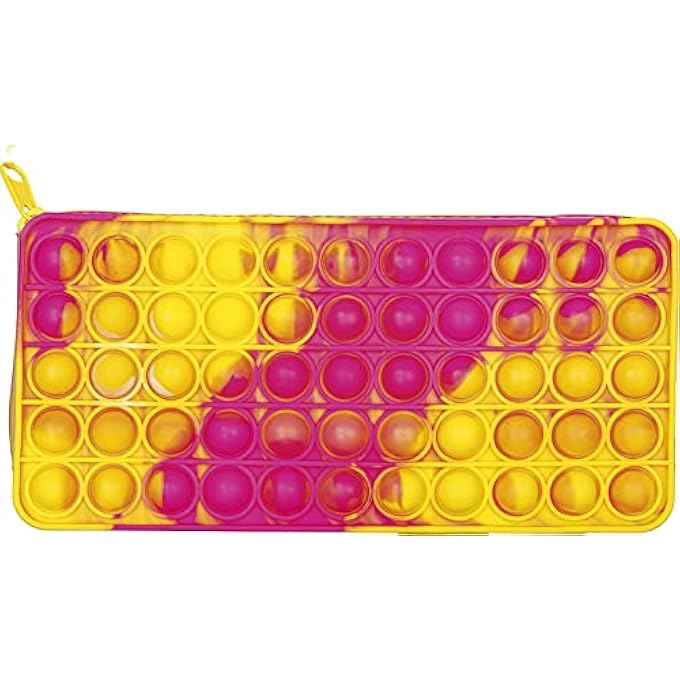 CRAZE PressNPop Pencil Case Press N Pop Fidget Toy Sensory Anti-Stress Toy for Children Adults Bubble Set Heart Shape Colourful Motifs Beautiful Colour Combinations - Image 4