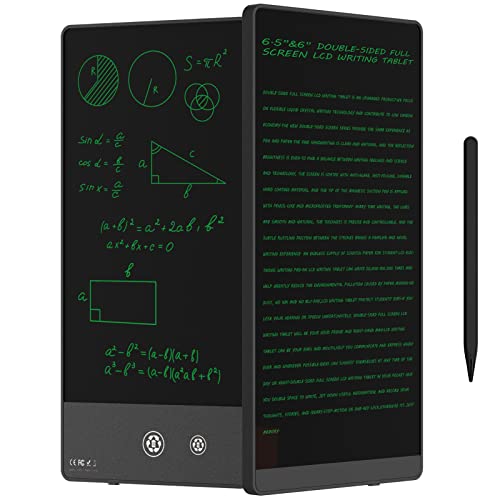 Ksequ LCD Writing Tablet for Adults656 LCD Writing TabletDoubleSided Full Screen Electronic Drawing PadMini Portable Digital Notepad for SchoolOfficeHomeErasableReusable - Image 1