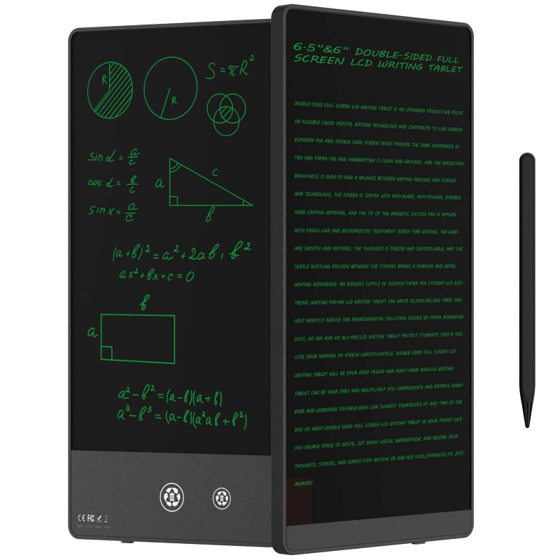 Ksequ LCD Writing Tablet for Adults656 LCD Writing TabletDoubleSided Full Screen Electronic Drawing PadMini Portable Digital Notepad for SchoolOfficeHomeErasableReusable - Image 2