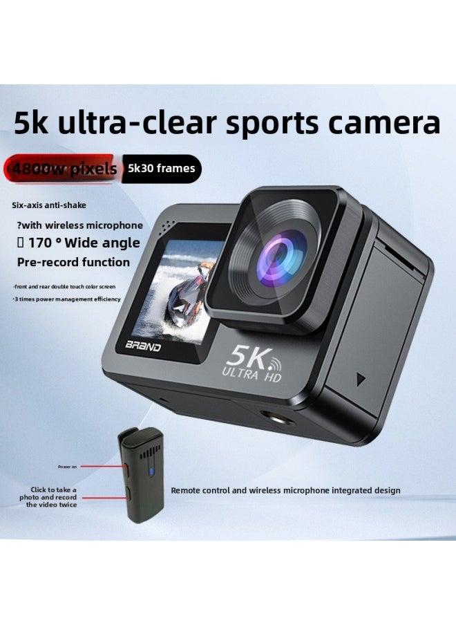 Generic And 5K Super Clear Outdoor Sports Camera Riding Pocket Waterproof Camera Wholesale-Body Color:High Speed Memory Card 32G  - Image 2