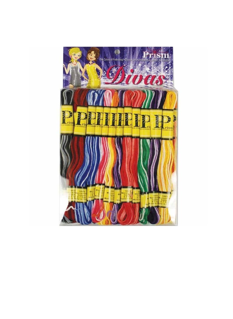 DMC DMC Prism 6-Strand Floss Pack 8.7yd 36/Pkg Divas  - Image 2